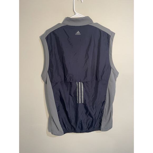 Lot of 2 Adidas Lightweight Golf Windbreaker Vests 1/4 Zip Mens Sz L Blue & Red - Picture 5 of 12